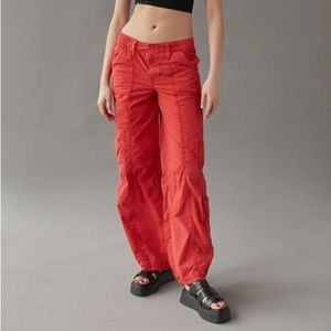 Urban Outfitters BDG y2k cargo pants red
